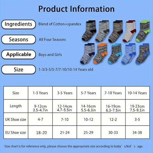 12 Pair Of Boy's Mid Crew Sport Socks, Sweat-absorbing Comfy Breathable Socks For Boy's Basketball Training, Running Outdoor Activitiess