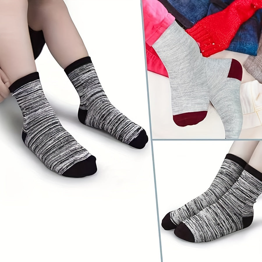 12 Pair Of Boy's Mid Crew Sport Socks, Sweat-absorbing Comfy Breathable Socks For Boy's Basketball Training, Running Outdoor Activitiess