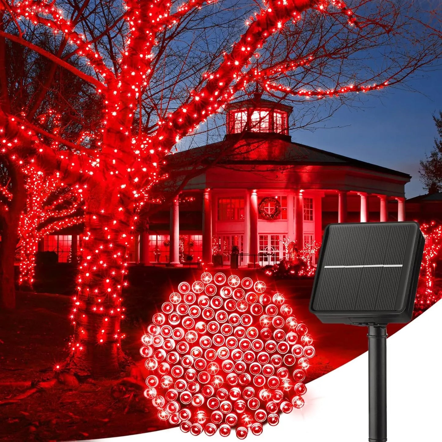 100LED Solar String Lights Outdoor Waterproof Fairy Lights String 8 Mode for Home Gardens Wedding Party Xmas Outdoor Tree Decor