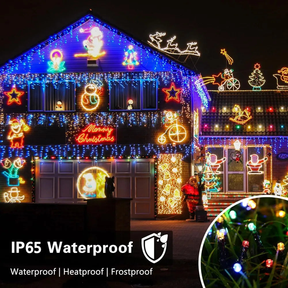 100LED Solar String Lights Outdoor Waterproof Fairy Lights String 8 Mode for Home Gardens Wedding Party Xmas Outdoor Tree Decor