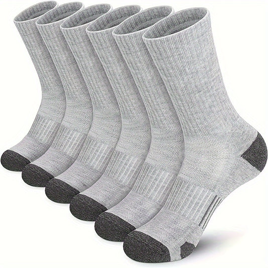10/20 Pairs Elastic Socks, Mid-calf Sports Socks For Spring, Summer And Autumn, Men's Solid Color Stockings Running Socks, Versatile Casual Socks