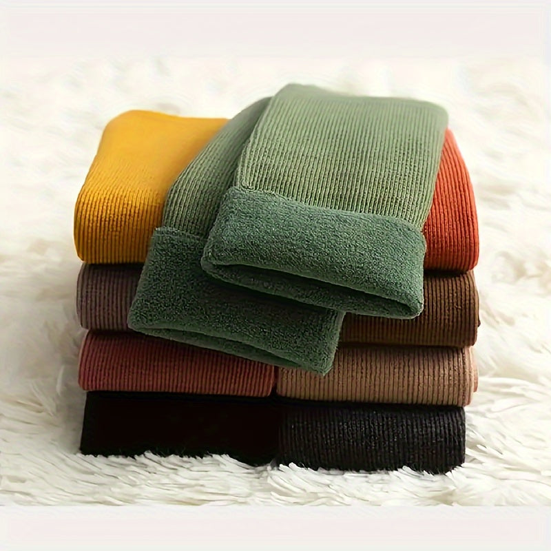 10 Pair Plush Lined Furry Thermal Snow Socks Keep You Warm During This Fall & Winte straight edition Thermal Snow Crew Length Socks, Women's Stockings & Hosiery couple