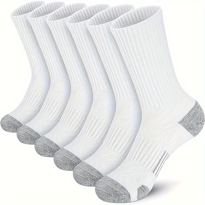 10/20 Pairs Elastic Socks, Mid-calf Sports Socks For Spring, Summer And Autumn, Men's Solid Color Stockings Running Socks, Versatile Casual Socks
